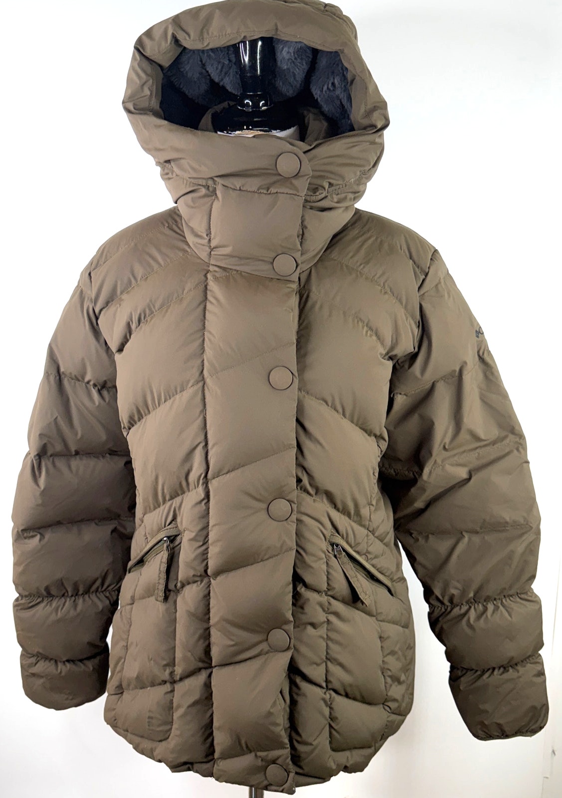 Columbia Women's Olive Green Ember Spring Down Parka Jacket Size Large